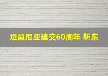 坦桑尼亚建交60周年 靳东